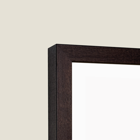 Mørkebrun - Solid træ ramme